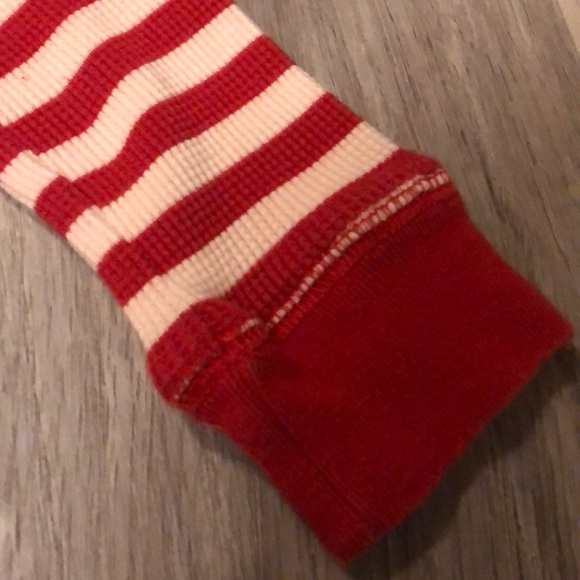 GUESS Red and White Striped Thermal - Picture 4 of 4